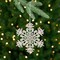 Northlight Snowflake Shaped Wooden Cut-Out Christmas Ornaments - 4.75" - White - Set of 4